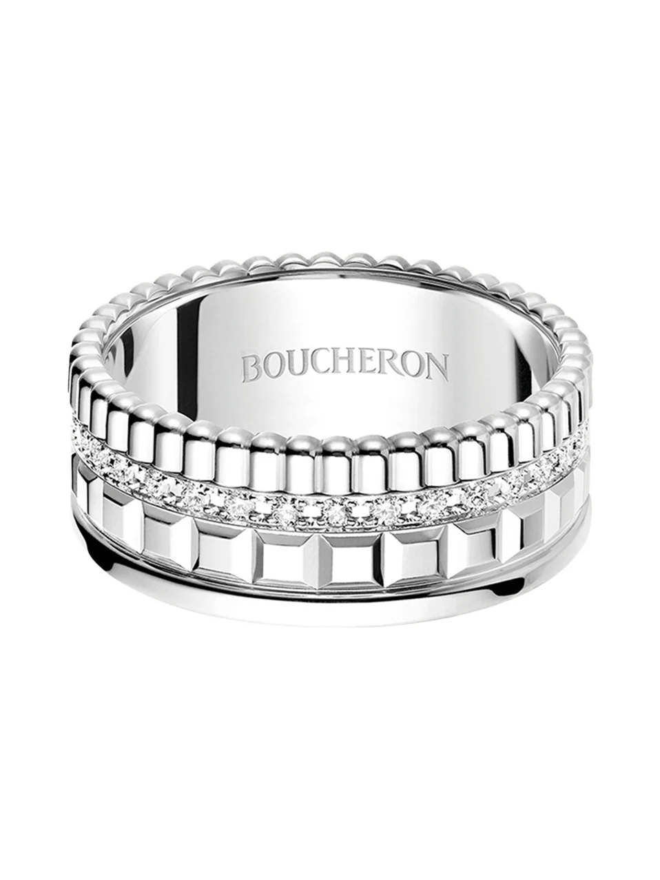 18K White Gold Quatre Radiant Edition Ring with Diamonds