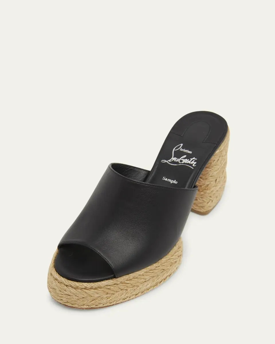 Christian Louboutin 85mm Calakala Leather Espadrille Mules | Thumbnail 8 Christian Louboutin 85mm Calakala Leather Espadrille Mules | Thumbnail 8