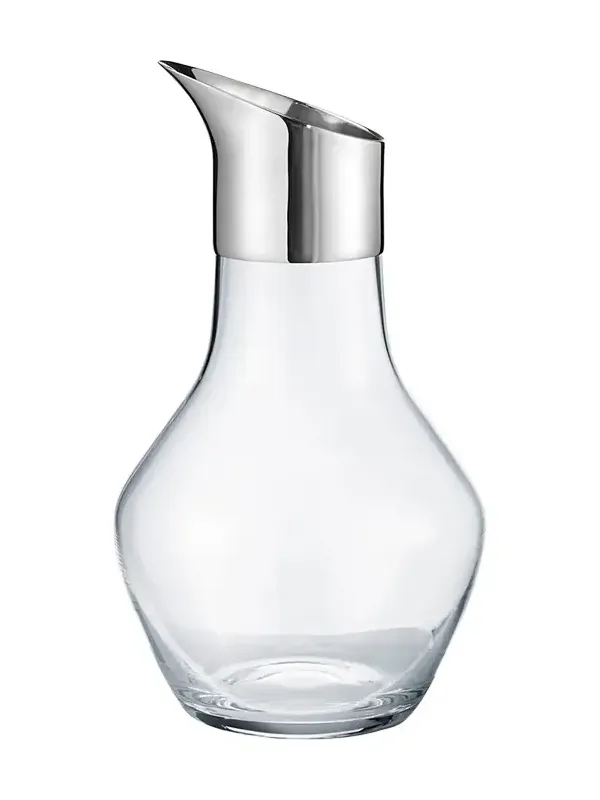 Georg Jensen Sky Glass & Stainless Steel Water Pitcher