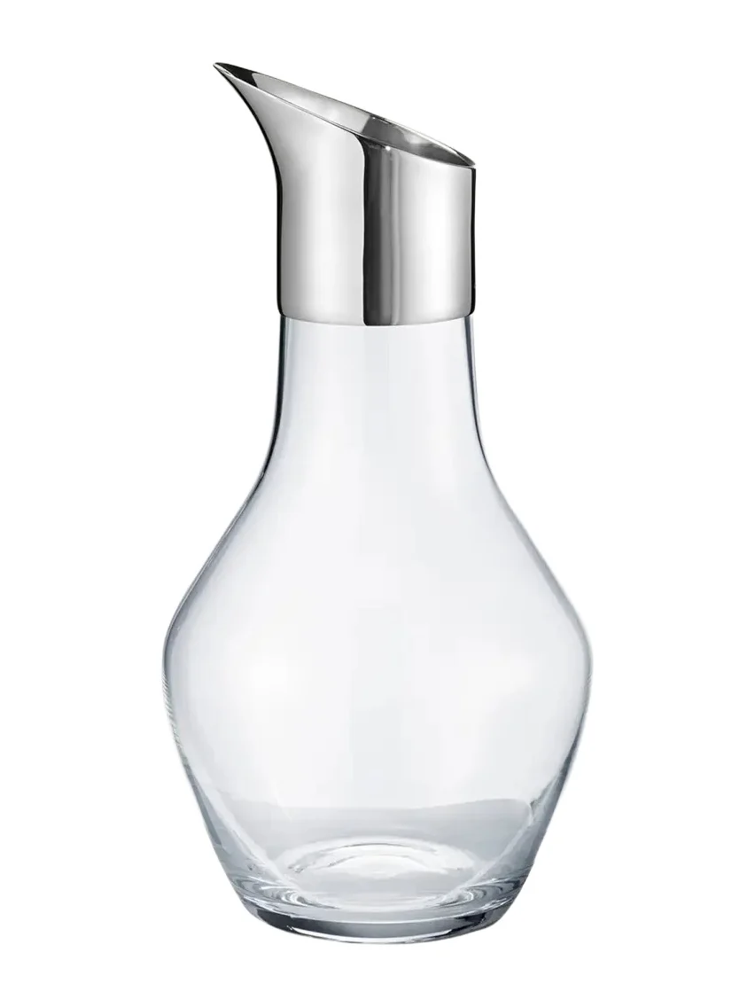 Georg Jensen Sky Glass & Stainless Steel Water Pitcher