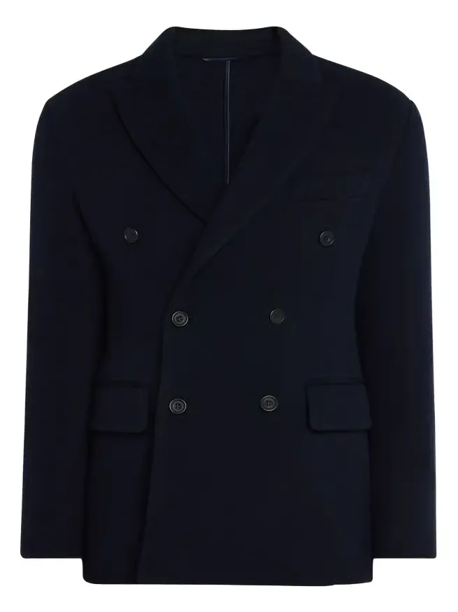 Men's Double-Breasted Knit Blazer Men's Double-Breasted Knit Blazer