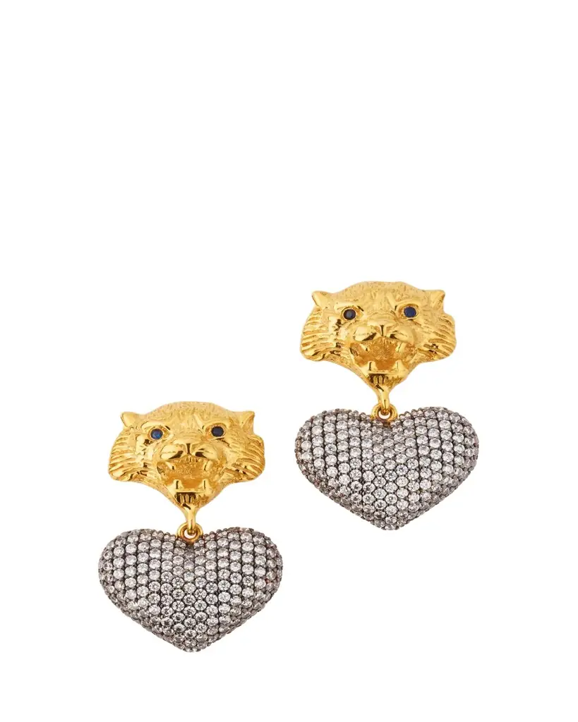Tiger Heart Dangle Earrings Tiger Heart Dangle Earrings