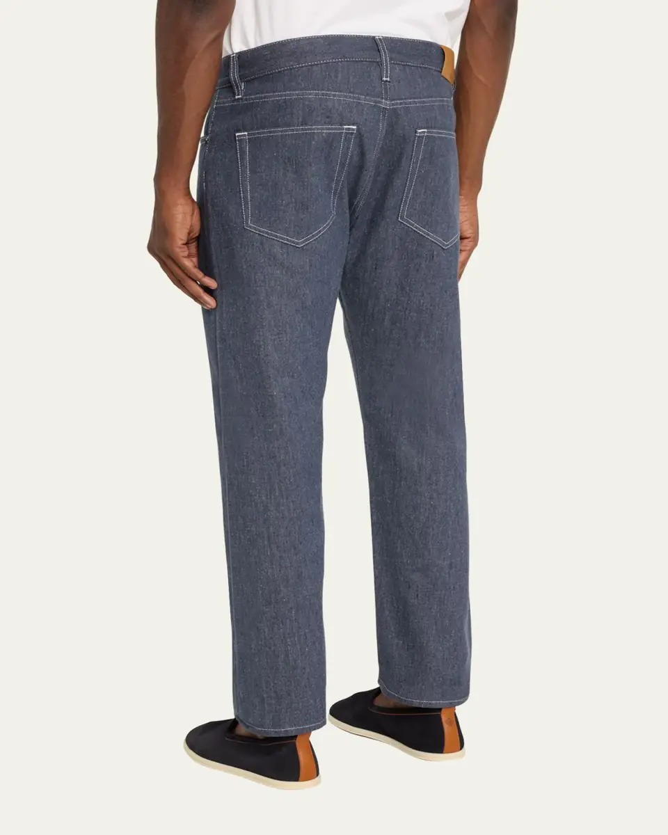 Loro Piana Men's Quarona Soft Denim Pants | Thumbnail 3 Loro Piana Men's Quarona Soft Denim Pants | Thumbnail 3