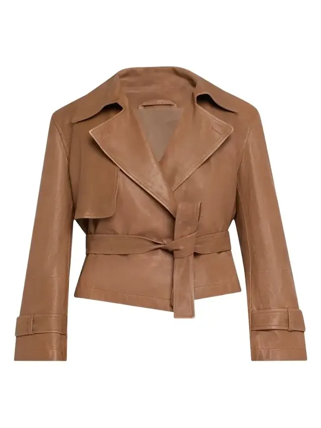 Vintage Napa Leather Cropped Trench Vintage Napa Leather Cropped Trench