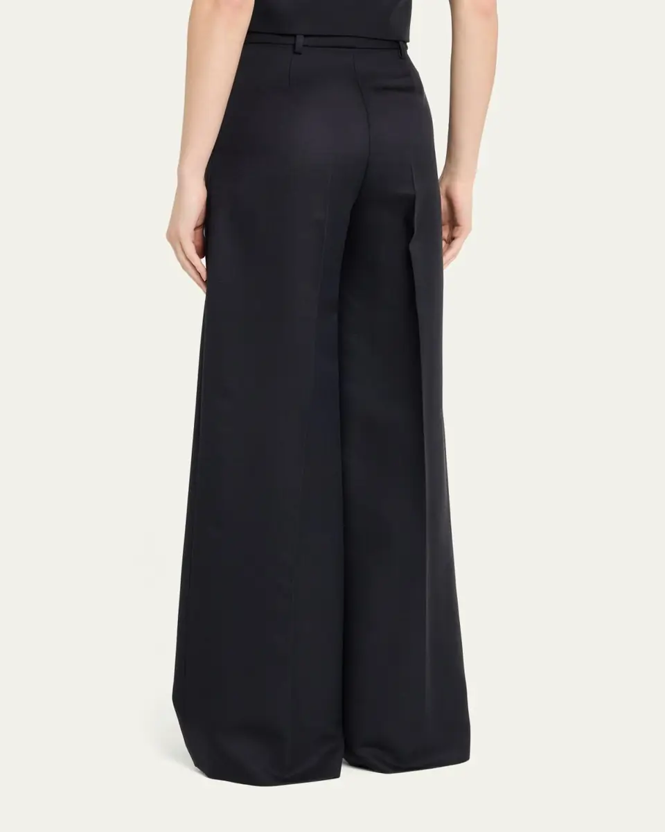 Loro Piana Devin Wide Leg Barathea Wool Trousers | Thumbnail 3 Loro Piana Devin Wide Leg Barathea Wool Trousers | Thumbnail 3