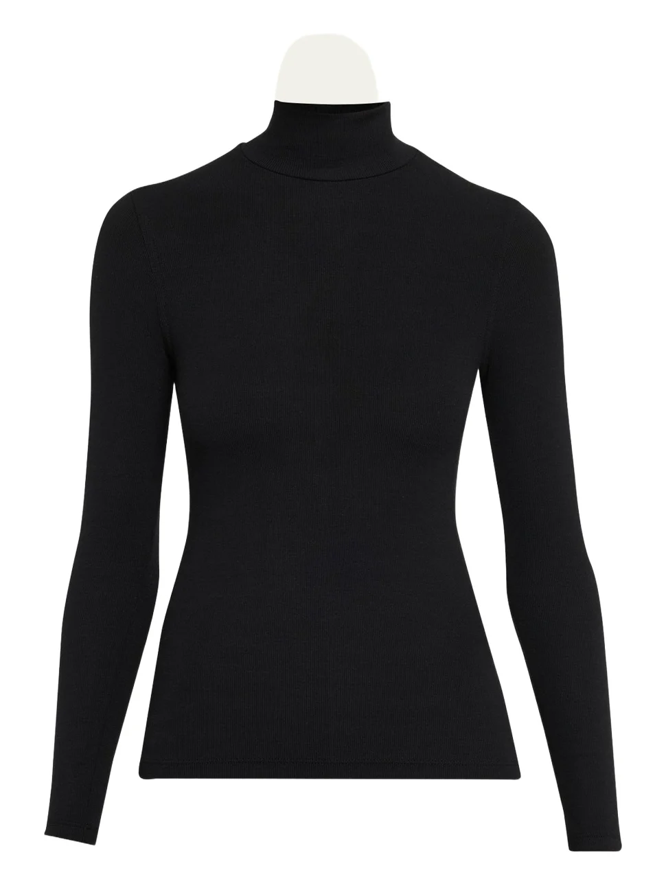 Frame Ribbed Turtleneck Top
