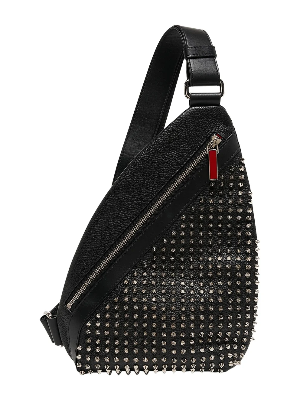 Men's Funky Leather Empire Spikes Sling Bag