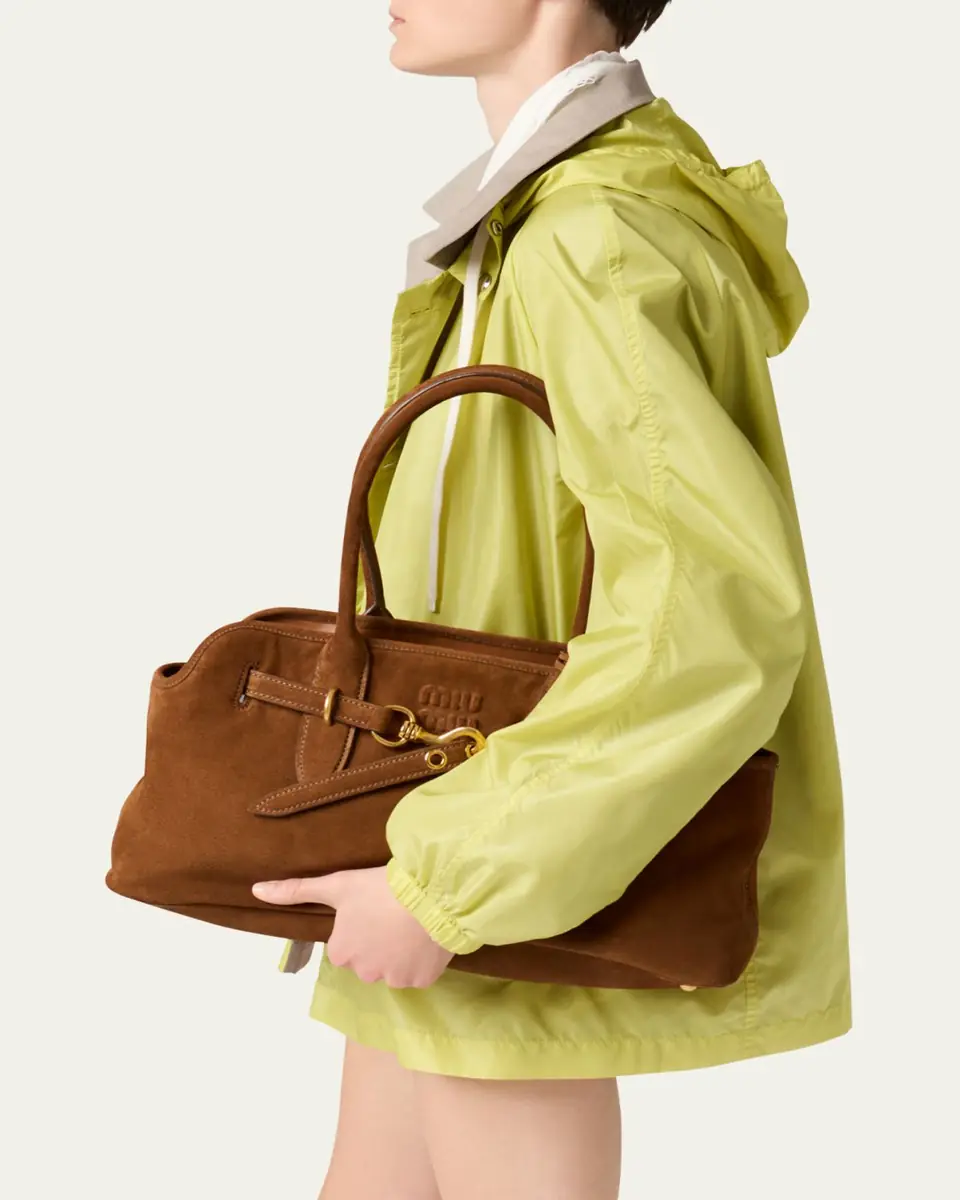 Miu Miu Aventure Suede Shoulder Bag | Thumbnail 2