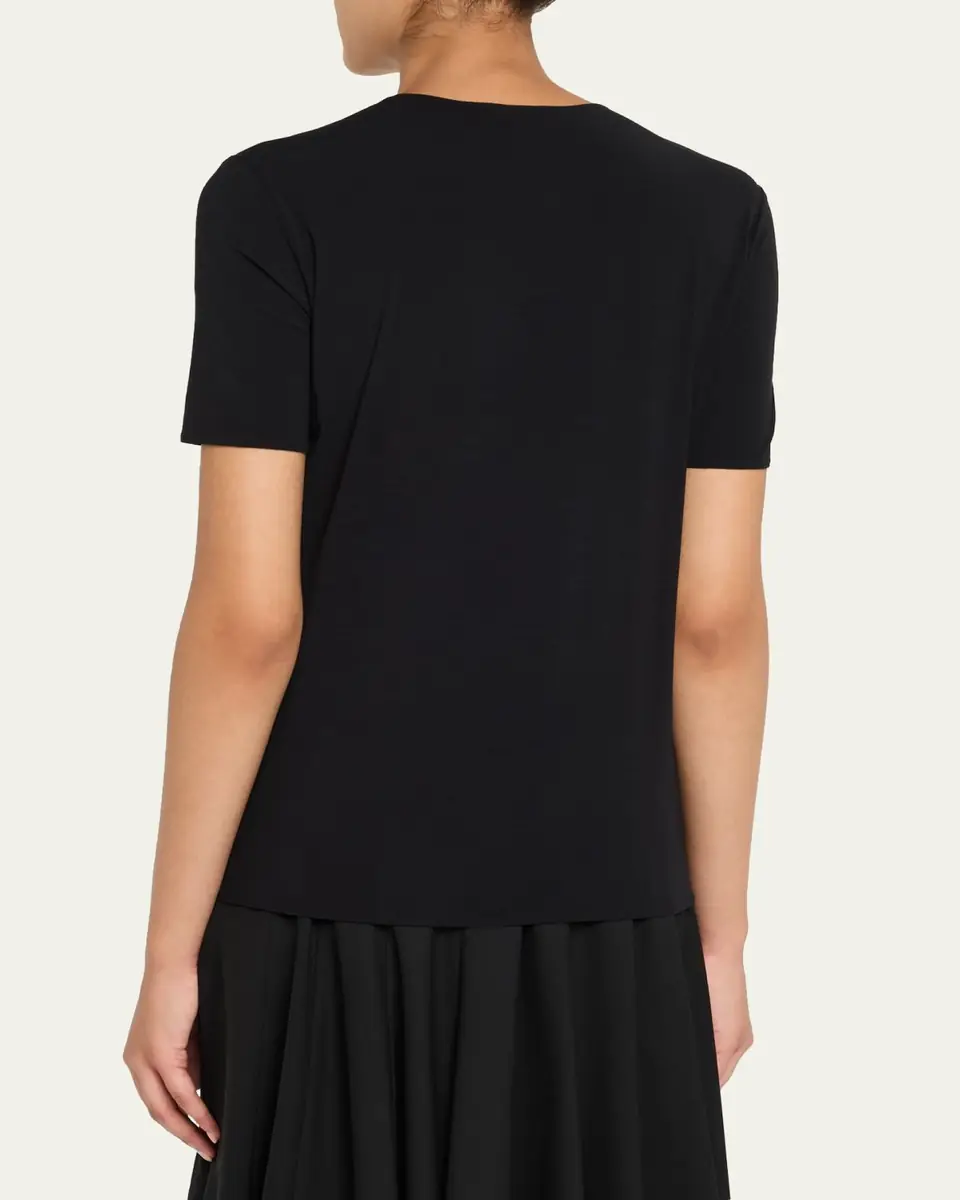 Wolford Pure Jersey Short-Sleeve Crewneck Top | Thumbnail 3