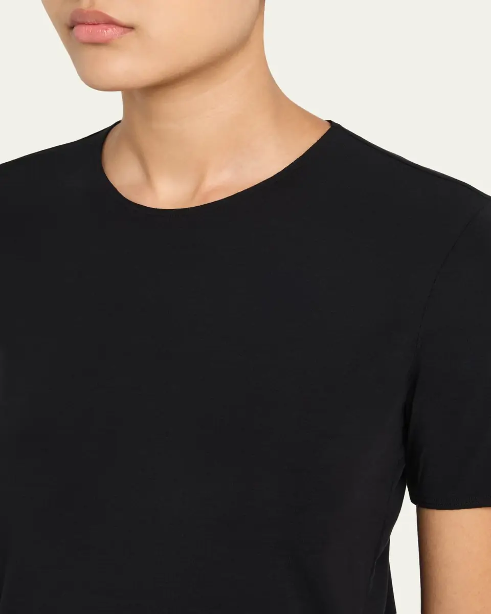 Wolford Pure Jersey Short-Sleeve Crewneck Top | Thumbnail 5
