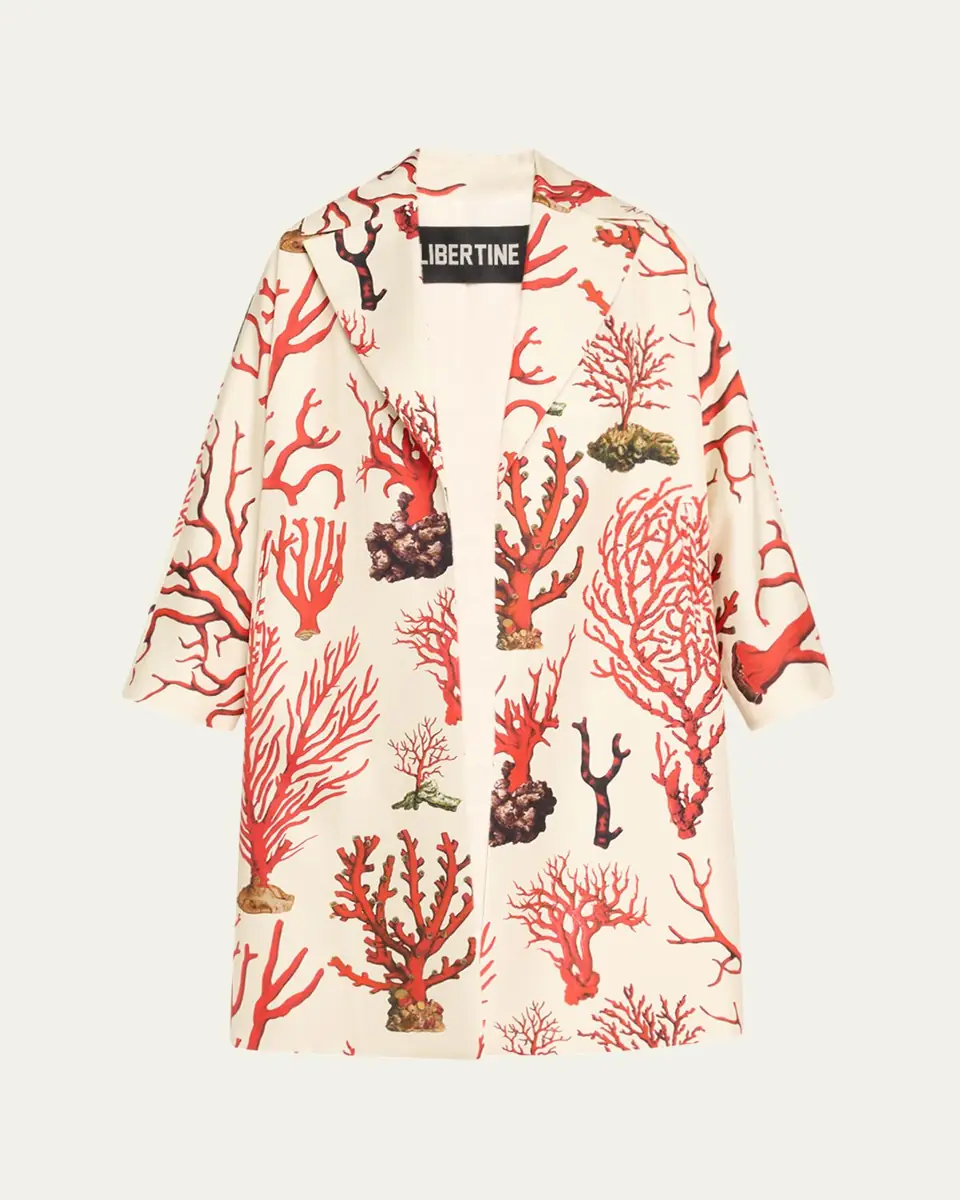 Libertine Venetian Coral Oversized Coat | Thumbnail 5