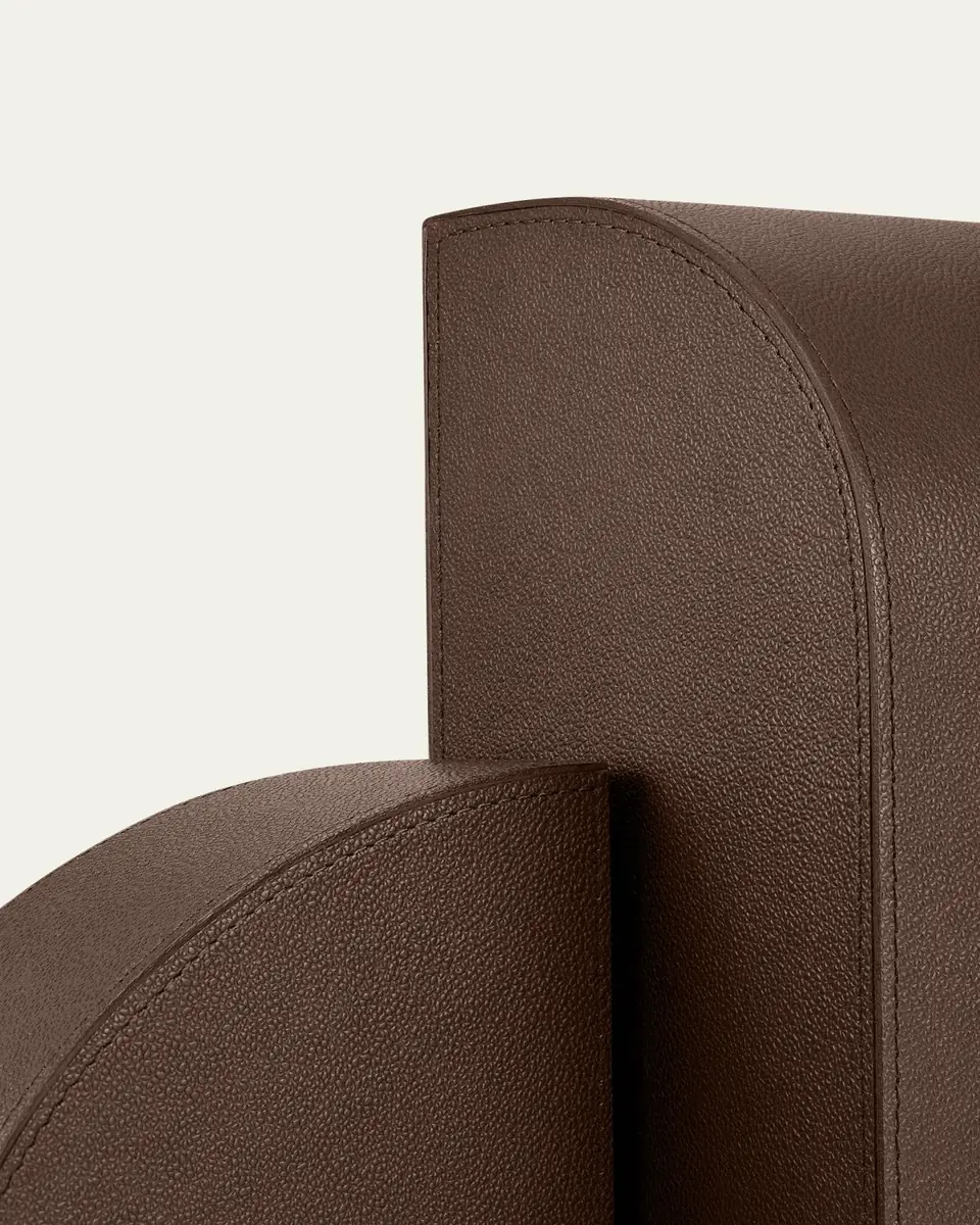 ASSOULINE Cubist L Brown Leather Bookend | Thumbnail 3 ASSOULINE Cubist L Brown Leather Bookend | Thumbnail 3