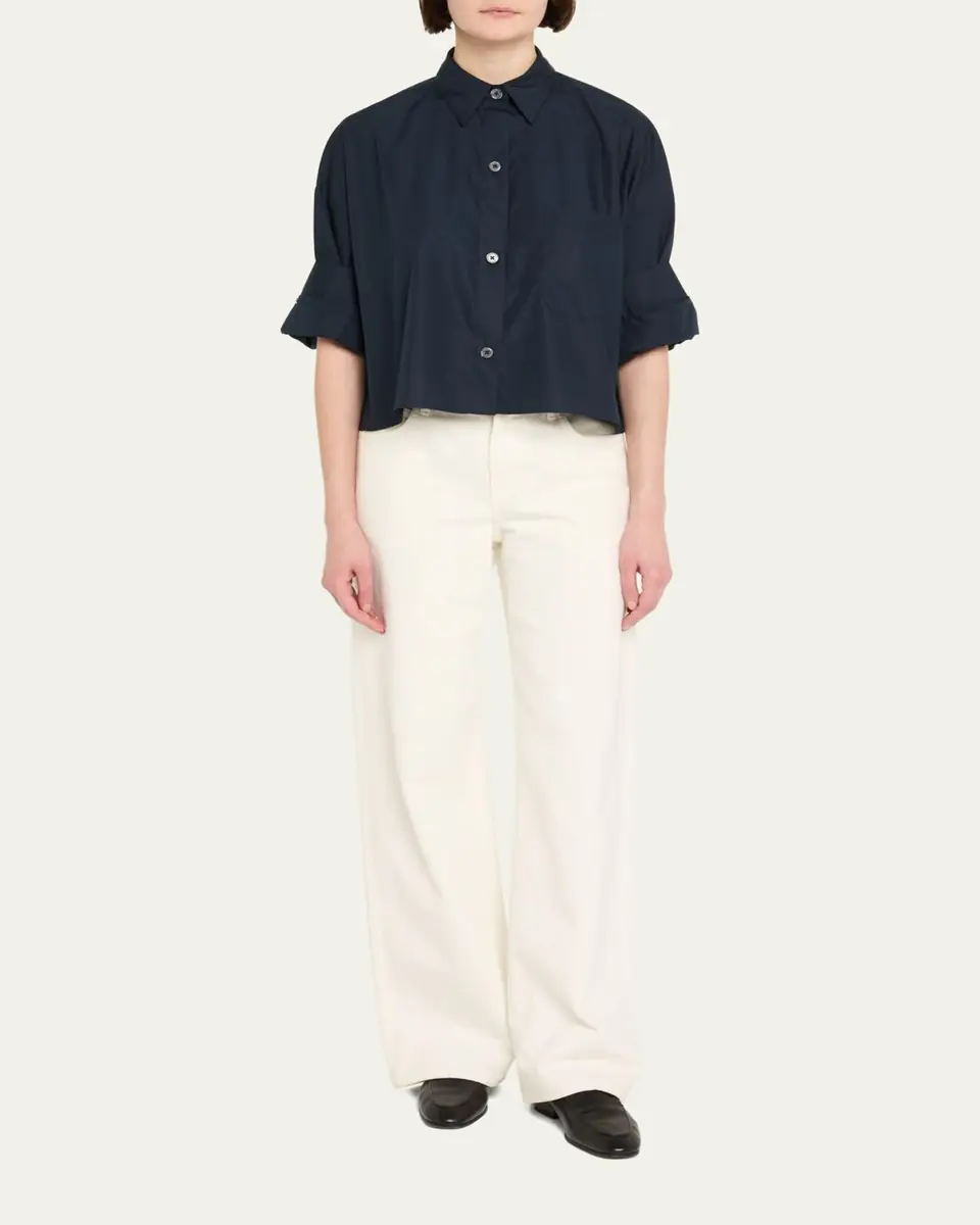 TWP Next Ex Cropped Shirt in Superfine Cotton | Thumbnail 15