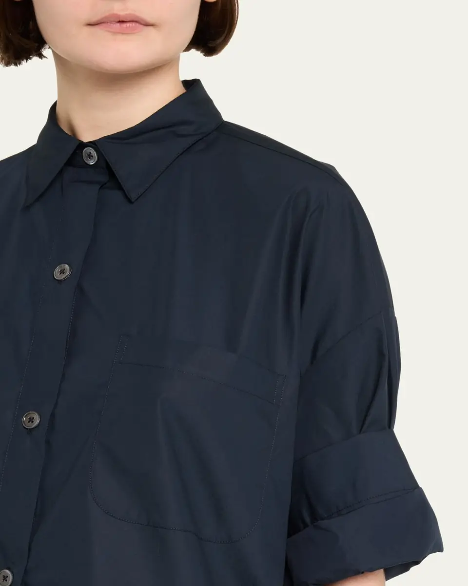 TWP Next Ex Cropped Shirt in Superfine Cotton | Thumbnail 18