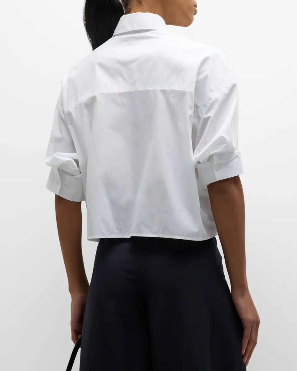TWP Next Ex Cropped Shirt in Superfine Cotton | Thumbnail 20