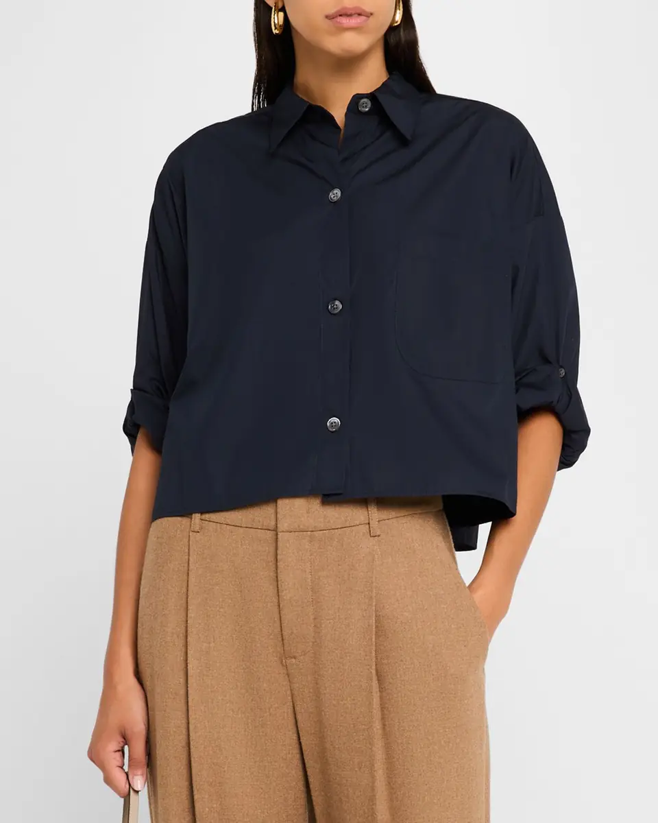 TWP Next Ex Cropped Shirt in Superfine Cotton | Thumbnail 3