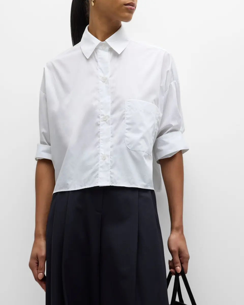 TWP Next Ex Cropped Shirt in Superfine Cotton | Thumbnail 21