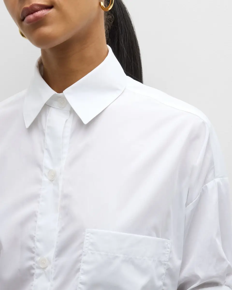 TWP Next Ex Cropped Shirt in Superfine Cotton | Thumbnail 22