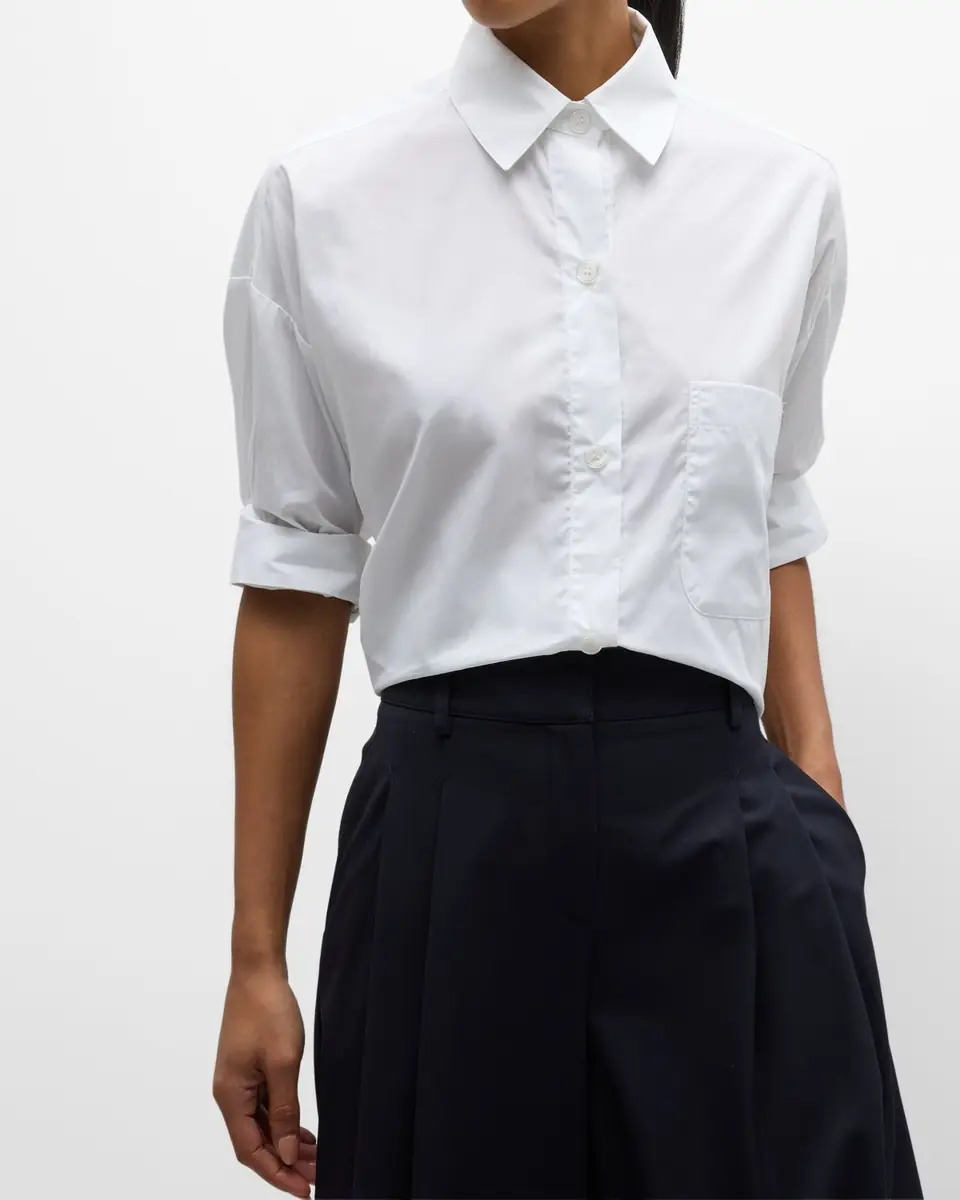 TWP Next Ex Cropped Shirt in Superfine Cotton | Thumbnail 24