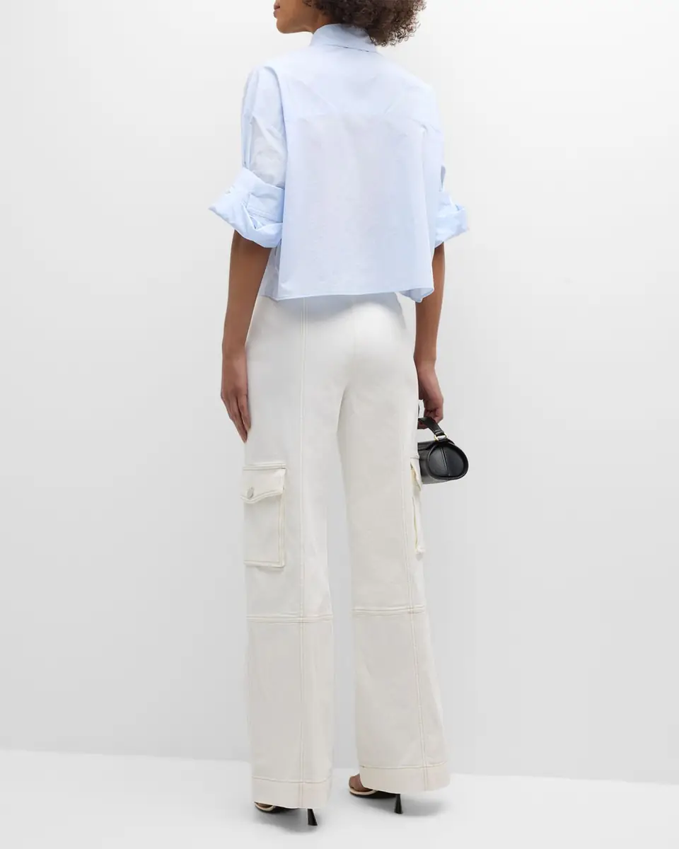 TWP Next Ex Cropped Shirt in Superfine Cotton | Thumbnail 29