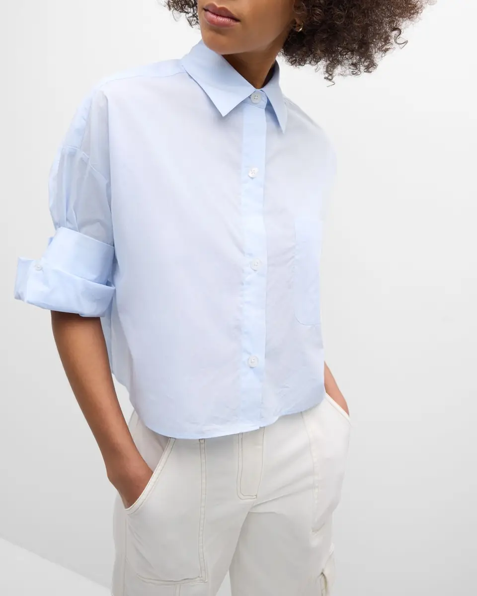 TWP Next Ex Cropped Shirt in Superfine Cotton | Thumbnail 30