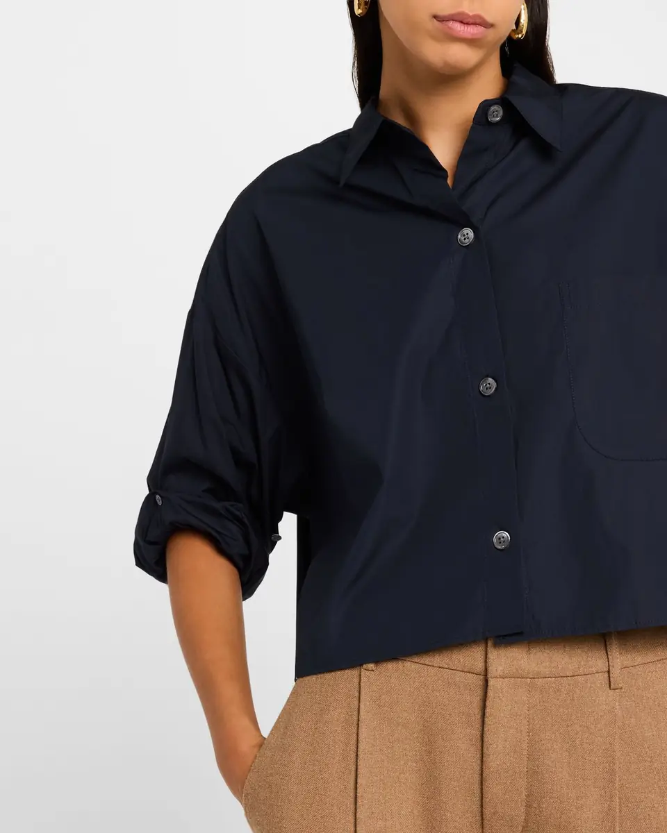 TWP Next Ex Cropped Shirt in Superfine Cotton | Thumbnail 4