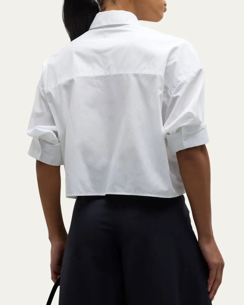 TWP Next Ex Cropped Shirt in Superfine Cotton | Thumbnail 7