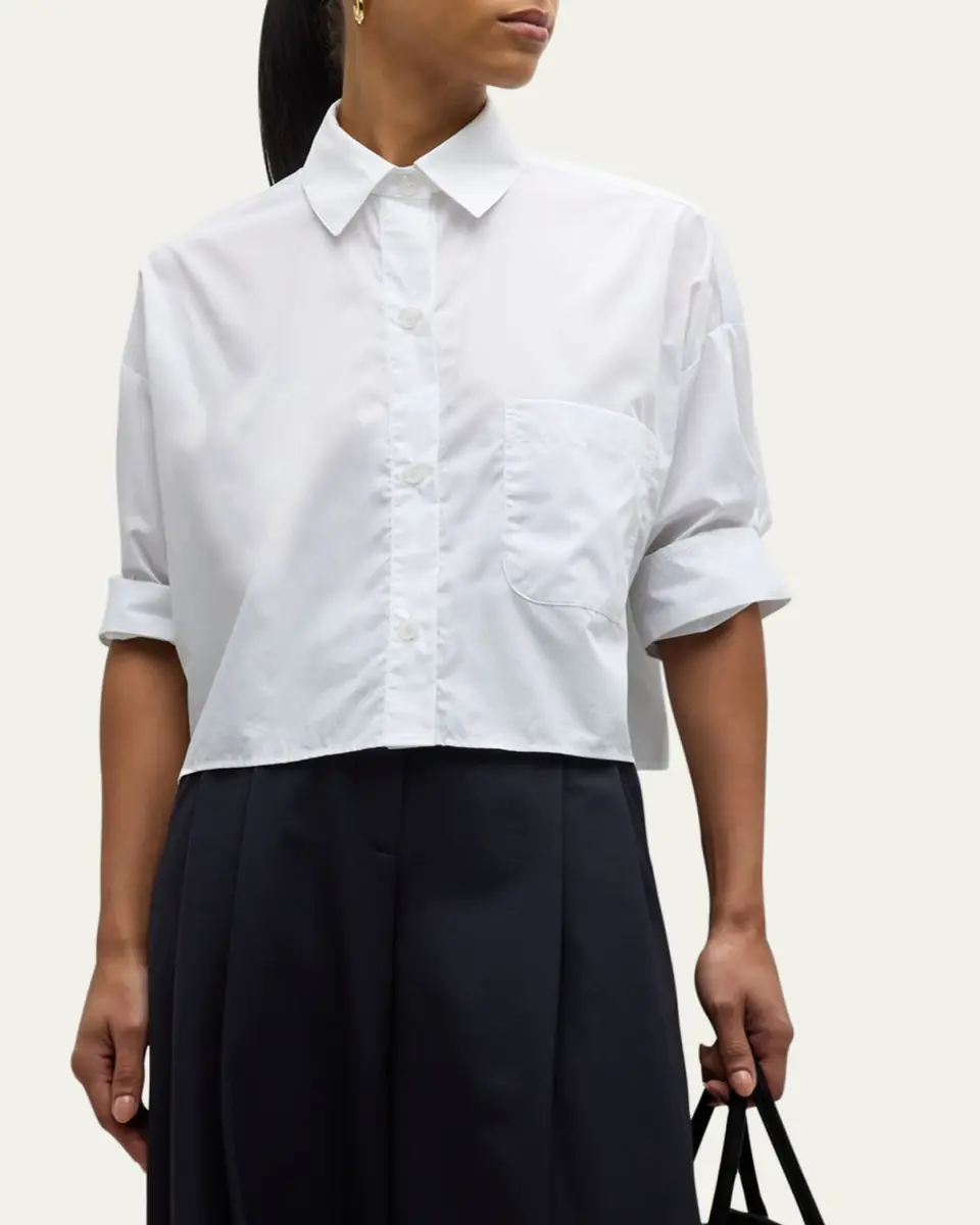 TWP Next Ex Cropped Shirt in Superfine Cotton | Thumbnail 8