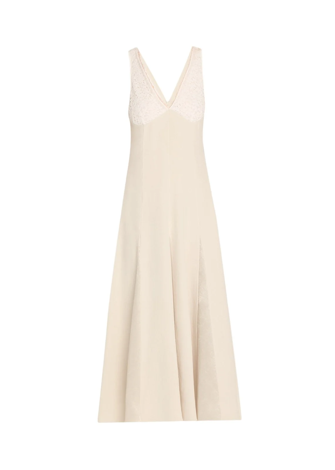 V-Neck Lace Godet Dress V-Neck Lace Godet Dress