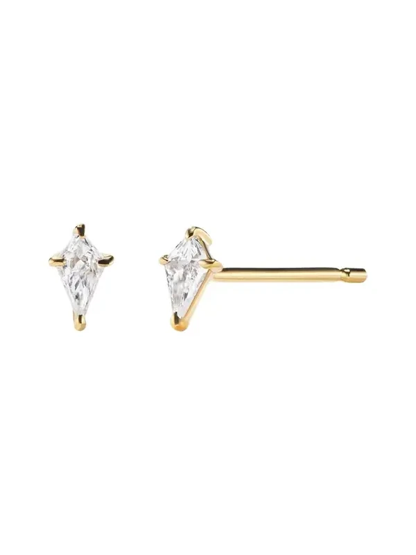 14K Yellow Gold Kite Diamond Stud Earrings 14K Yellow Gold Kite Diamond Stud Earrings