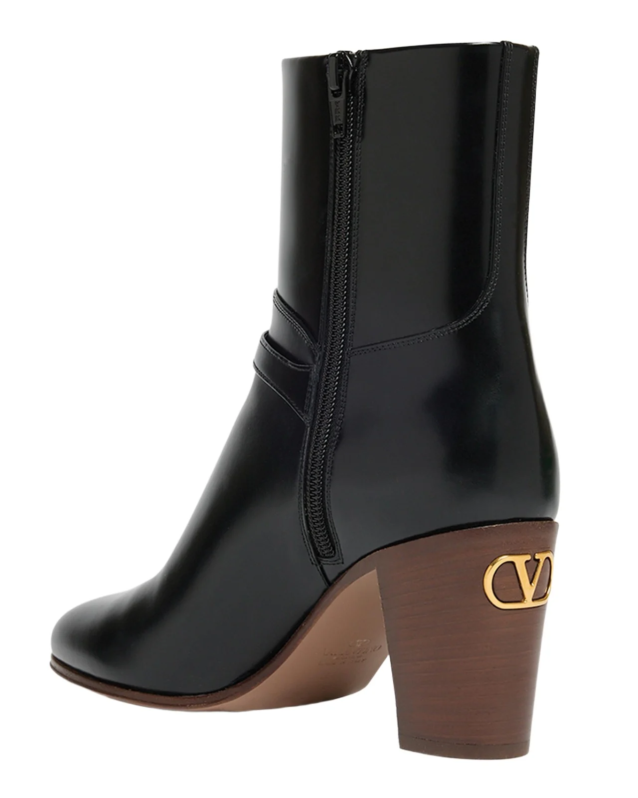 Valentino Garavani Pattie Leather Buckle Ankle Boots