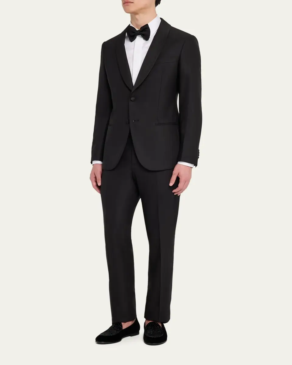 Giorgio Armani Men's Smoking Soho Shawl-Collar Tuxedo | Thumbnail 2 Giorgio Armani Men's Smoking Soho Shawl-Collar Tuxedo | Thumbnail 2