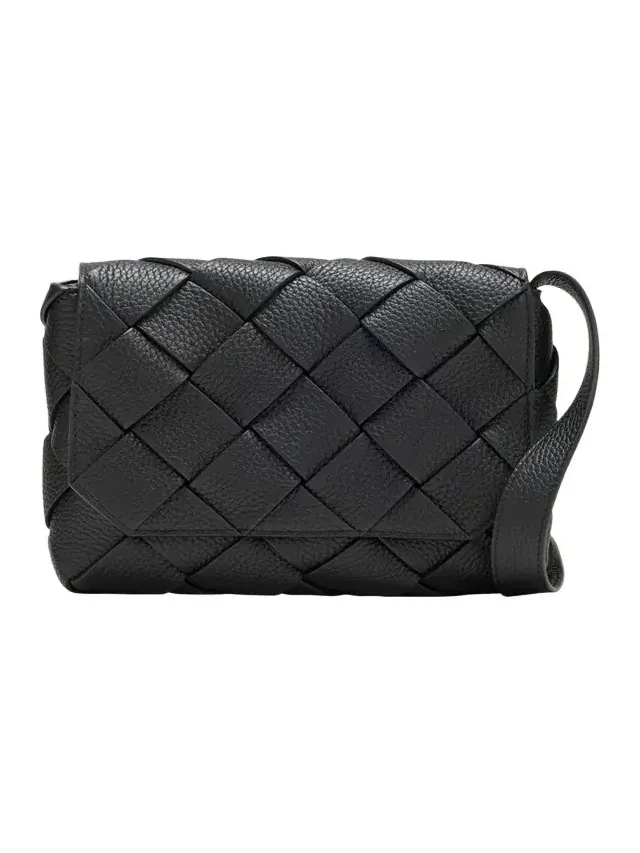Men's Small Intreccio Leather Crossbody Bag Men's Small Intreccio Leather Crossbody Bag