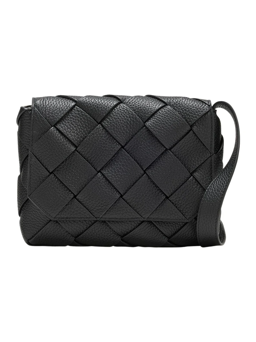 Men's Small Intreccio Leather Crossbody Bag