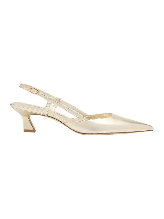 Vinnie Metallic Kitten Slingback Pumps Vinnie Metallic Kitten Slingback Pumps