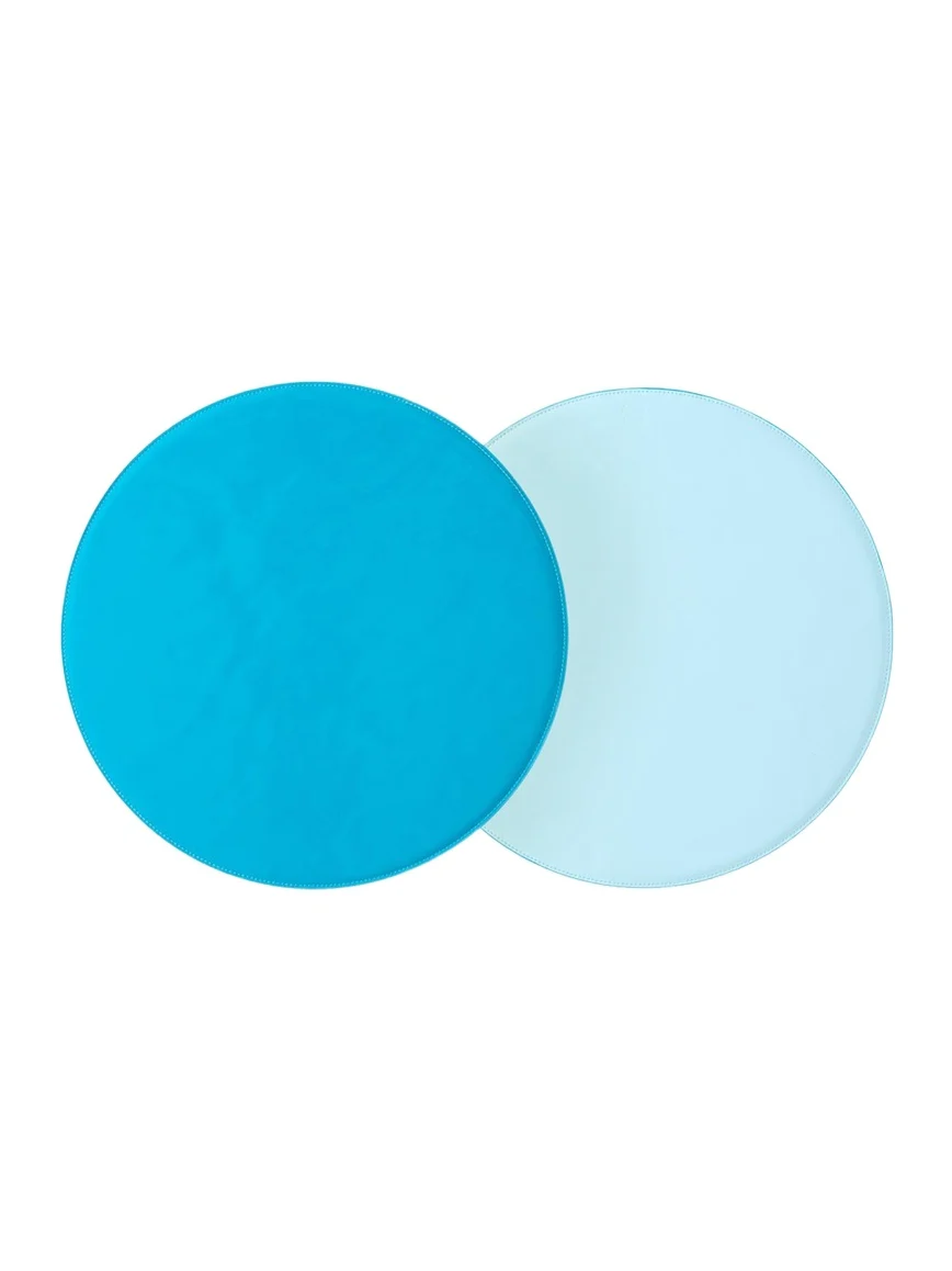 Von Gern Home Reversible Round Faux Patent Leather Placemat