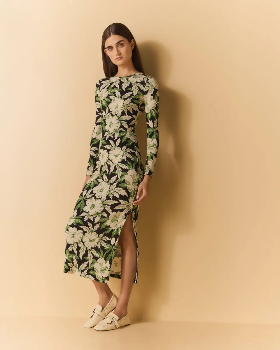 Loewe Floral Printed Mesh Tube Dress | Thumbnail 4