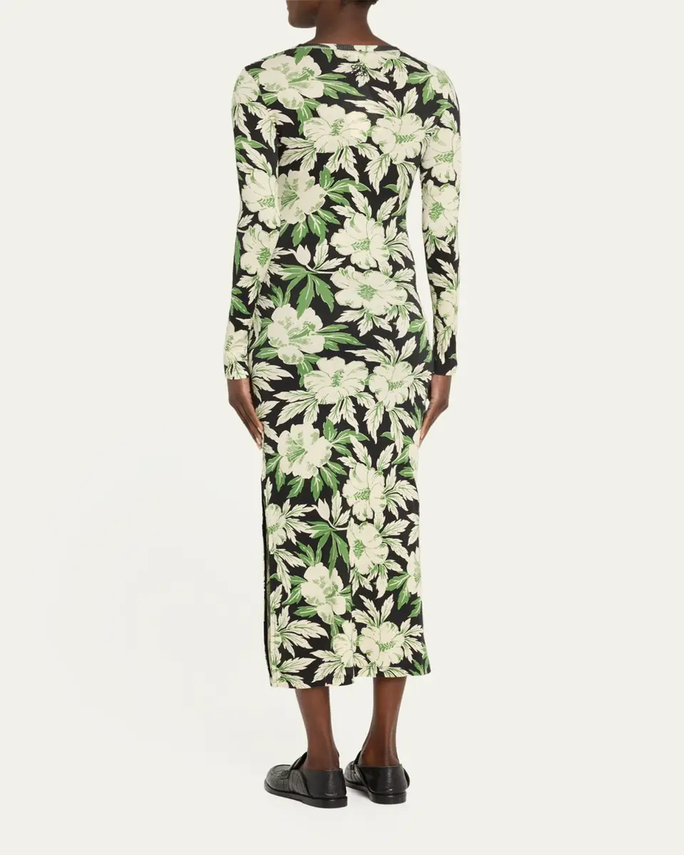 Loewe Floral Printed Mesh Tube Dress | Thumbnail 8