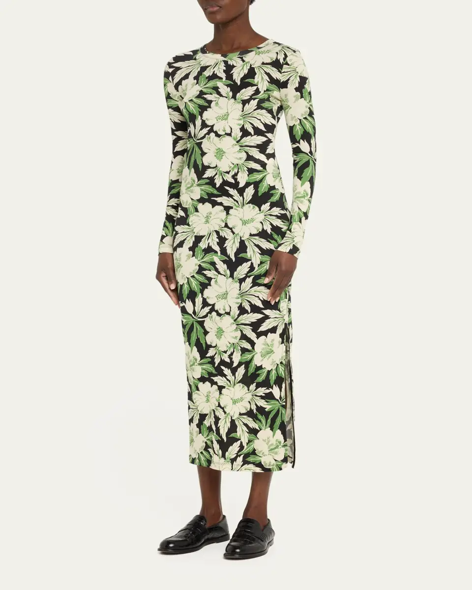 Loewe Floral Printed Mesh Tube Dress | Thumbnail 9