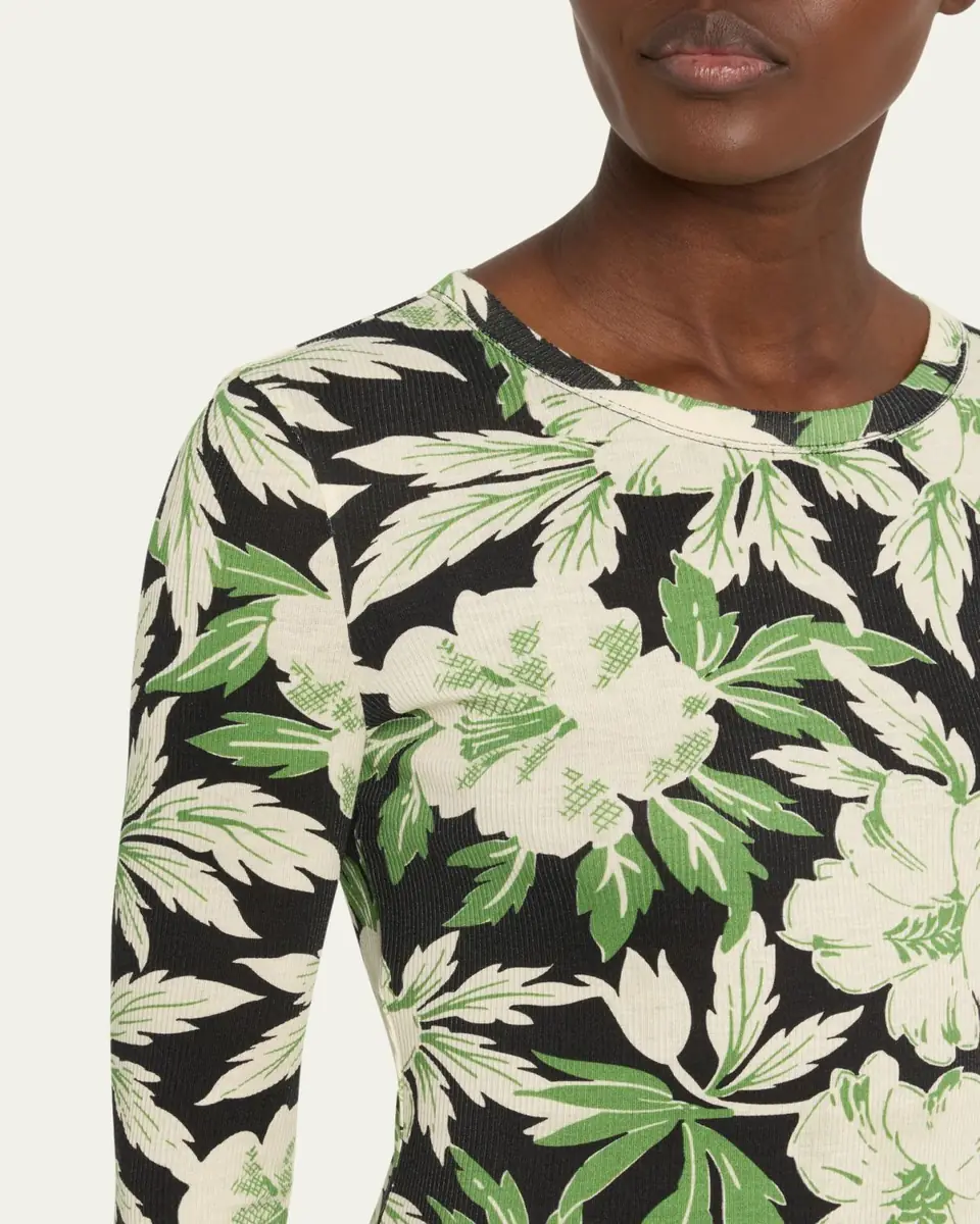 Loewe Floral Printed Mesh Tube Dress | Thumbnail 10