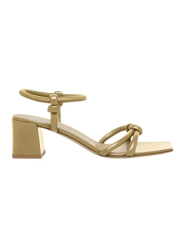 Leather Knot Ankle-Strap Sandals Leather Knot Ankle-Strap Sandals