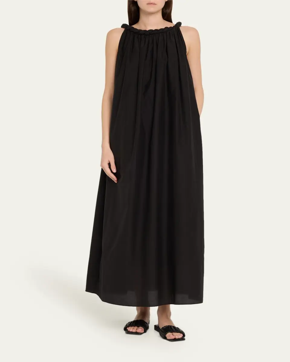 Loulou De Saison Kika Long Gathered Dress | Thumbnail 2 Loulou De Saison Kika Long Gathered Dress | Thumbnail 2