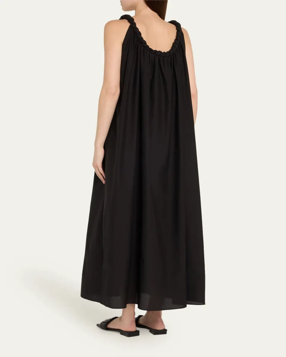 Loulou De Saison Kika Long Gathered Dress | Thumbnail 3 Loulou De Saison Kika Long Gathered Dress | Thumbnail 3