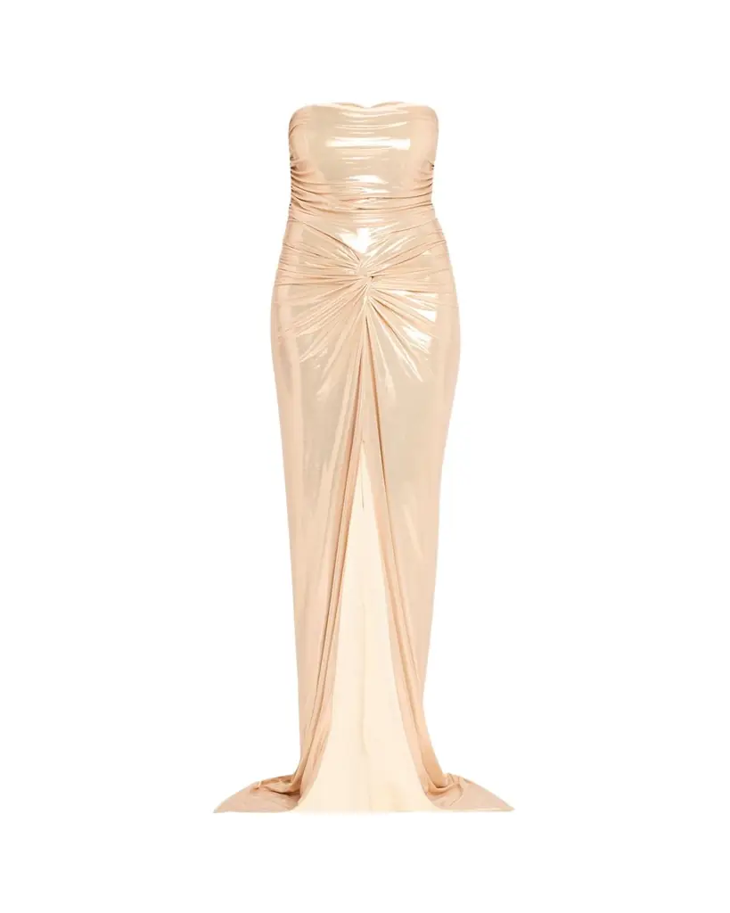 Retrofête Maytal Metallic Strapless Gown | Image 1 Retrofête Maytal Metallic Strapless Gown | Image 1