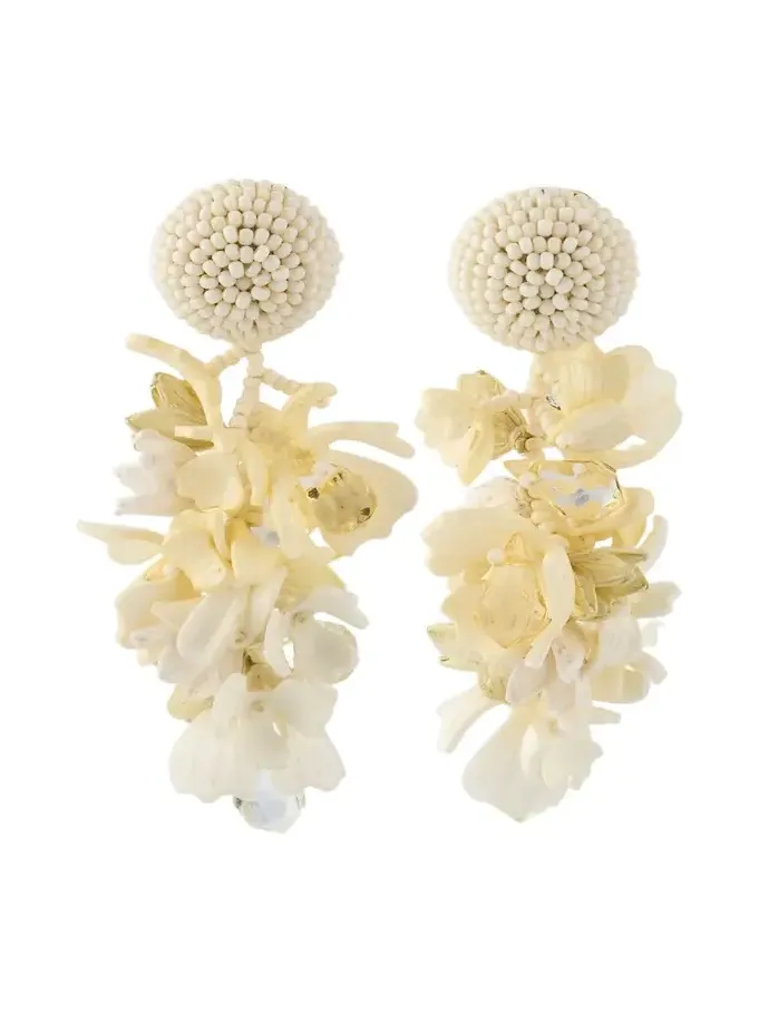 Plexy and Raffia Flowers Earrings Plexy and Raffia Flowers Earrings