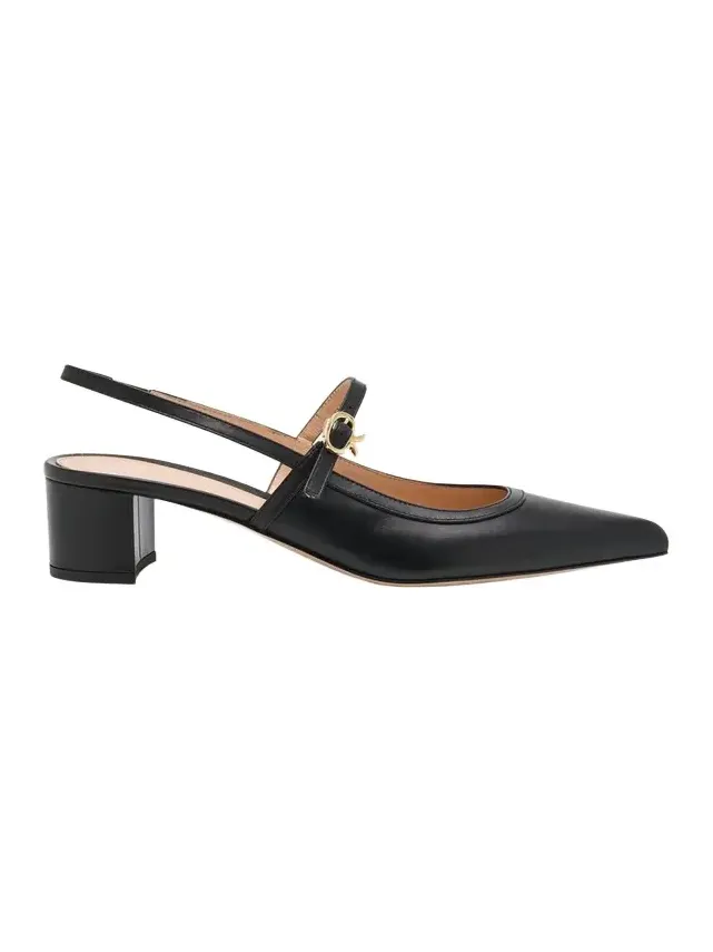 Calfskin Mary Jane Slingback Pumps Calfskin Mary Jane Slingback Pumps