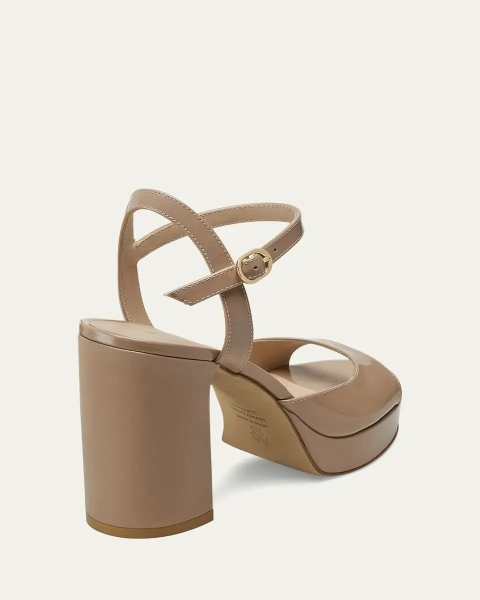 Stuart Weitzman Dayna II Leather Platform Sandals | Thumbnail 3