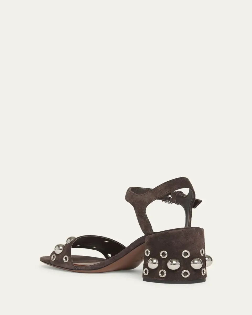 Valentino Garavani Nellcote VLogo Stud Leather Ankle-Strap Sandals | Thumbnail 4 Valentino Garavani Nellcote VLogo Stud Leather Ankle-Strap Sandals | Thumbnail 4