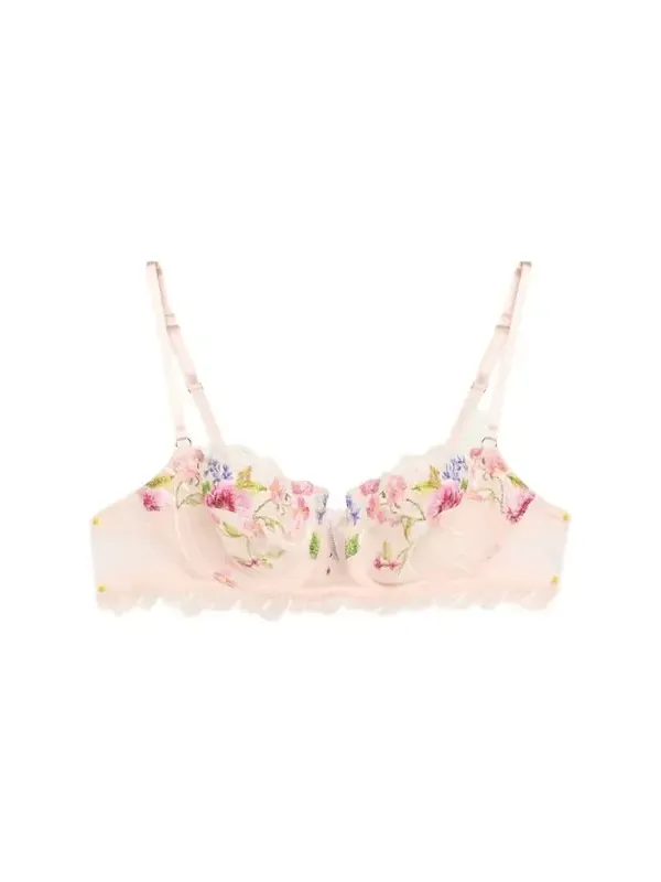 Libertine en Fleurs Embroidered Tulle Demi Bra Libertine en Fleurs Embroidered Tulle Demi Bra