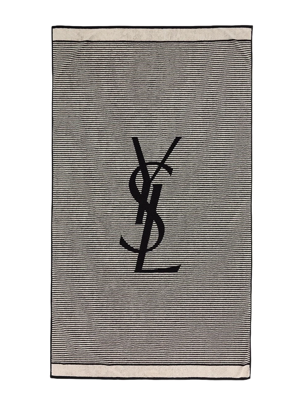Saint Laurent Cassandre Striped Cotton Beach Towel